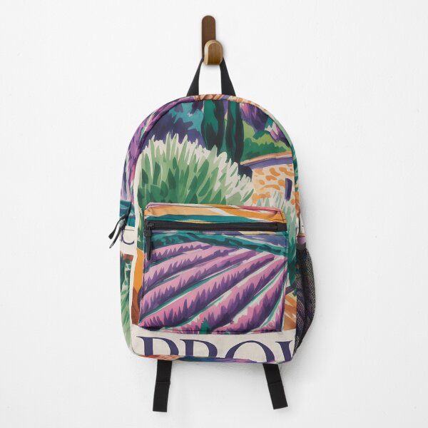 Item preview, Vintage travel poster of lavender fields in Provence, France designed and sold by PrintableTravel.