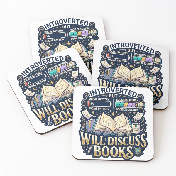 Item preview, Introverted But Will Discuss Books Funny Book Lover Design designed and sold by Pixel Analytics.