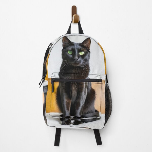 Item preview, Animals - Black Cat, Portrait with Bright Green Eyes designed and sold by DoodyPets.
