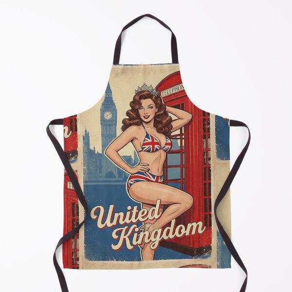 Item preview, United Kingdom Pinup Union Jack Bikini Telephone Booth designed and sold by HappyOops.