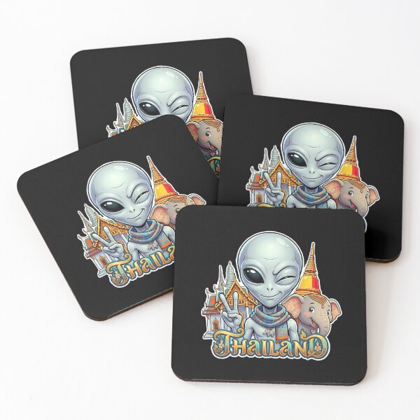Item preview, Funny Grey Alien Visiting Thailand Travel Souvenir designed and sold by Sunkhung.
