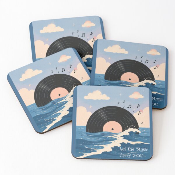 Item preview, Waves and Melodies Vinyl Sticker designed and sold by PrintByte.