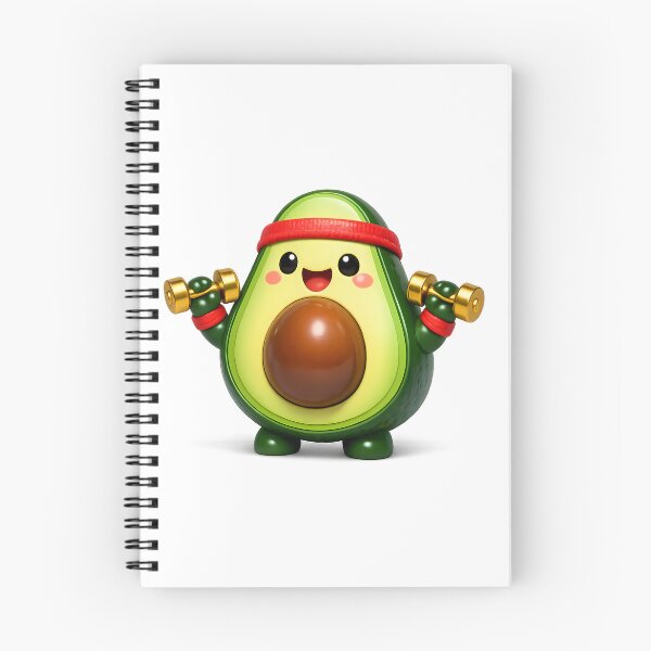 Item preview, Aesthetic 3D Gym Avocado Lifting Dumbbells Fitness Sticker⁠ designed and sold by MIROUZ2000.