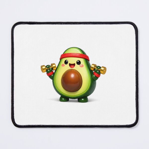Item preview, Aesthetic 3D Gym Avocado Lifting Dumbbells Fitness Sticker⁠ designed and sold by MIROUZ2000.