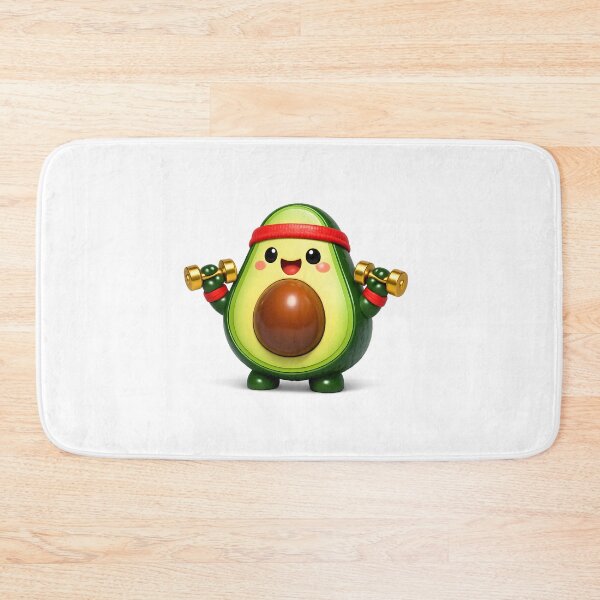 Item preview, Aesthetic 3D Gym Avocado Lifting Dumbbells Fitness Sticker⁠ designed and sold by MIROUZ2000.