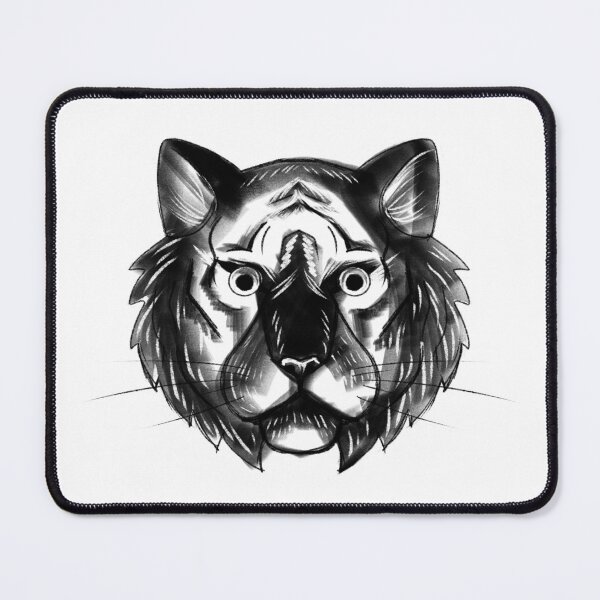 Item preview, Bold Black and White Tiger Portrait designed and sold by Pryhozha.