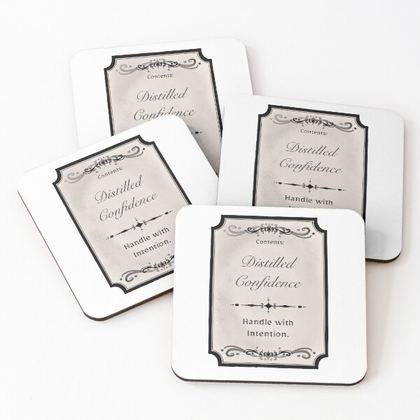 Item preview, Distilled Confidence Vintage Apothecary Label designed and sold by Salty Psyche.