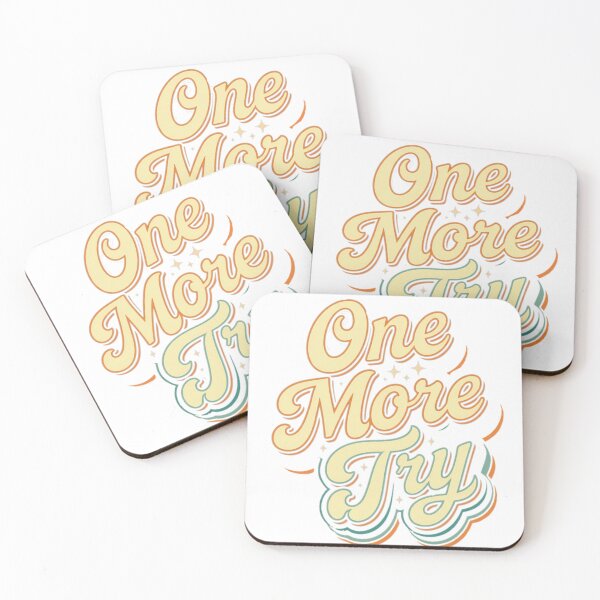 Item preview, One More Try - Inspiring Retro Quote designed and sold by Ahmedsyde.