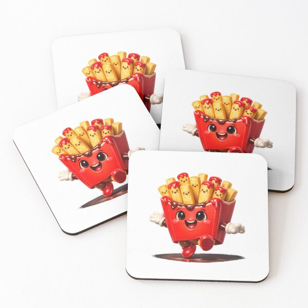 Item preview, Cinematic 3D Cute French Fries Box with Ketchup Sticker designed and sold by MIROUZ2000.