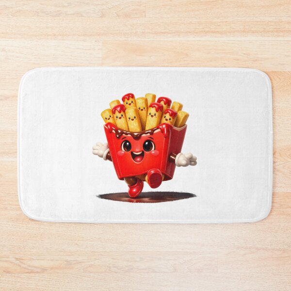 Item preview, Cinematic 3D Cute French Fries Box with Ketchup Sticker designed and sold by MIROUZ2000.
