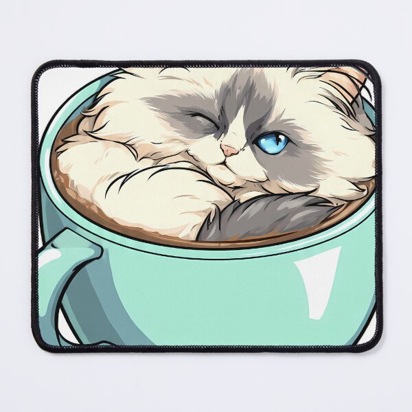 Item preview, Ragdoll Sleeping in Coffee Mug designed and sold by pumsquare.