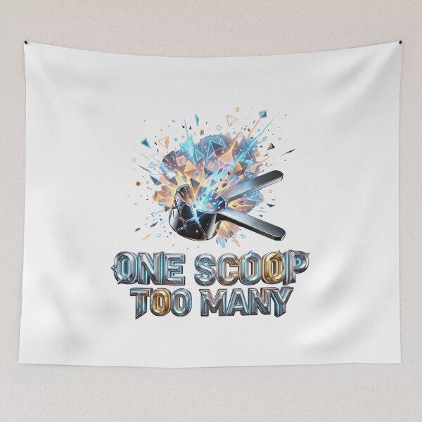 Item preview, Hilarious One Scoop Too Many Pre-Workout Meme! designed and sold by pradeepvisuals.