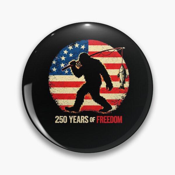 Item preview, Retro Vintage 4th of July Bigfoot American Flag Sasquatch designed and sold by PixelMarrero.