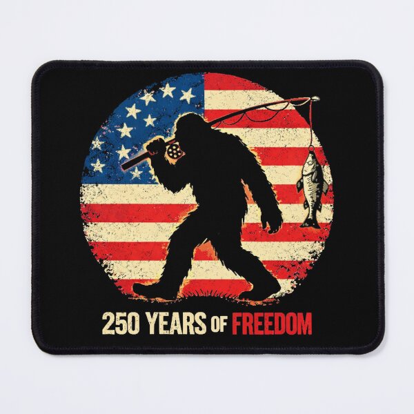 Item preview, Retro Vintage 4th of July Bigfoot American Flag Sasquatch designed and sold by PixelMarrero.