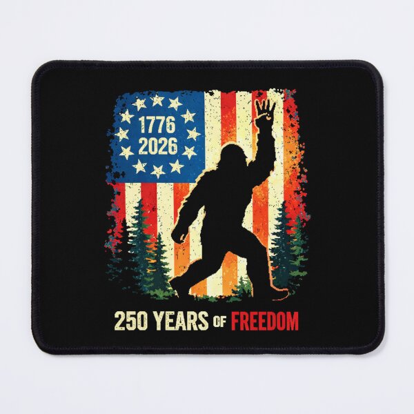 Item preview, Retro Vintage 4th of July Bigfoot American Flag Sasquatch designed and sold by PixelMarrero.