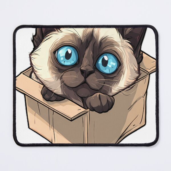 Item preview, Siamese Cat in Cardboard Box designed and sold by pumsquare.