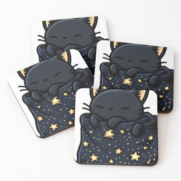 Item preview, Black Cat Starry Pocket designed and sold by pumsquare.