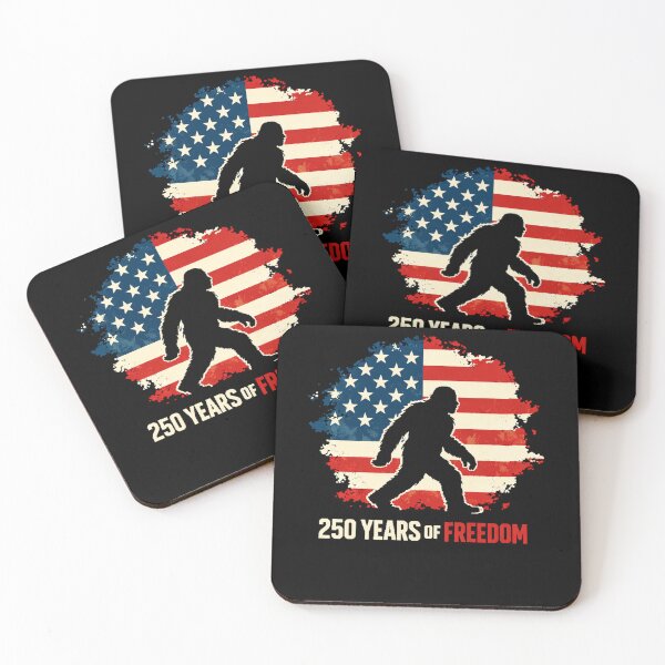 Item preview, Retro Vintage 4th of July Bigfoot American Flag Sasquatch designed and sold by PixelMarrero.