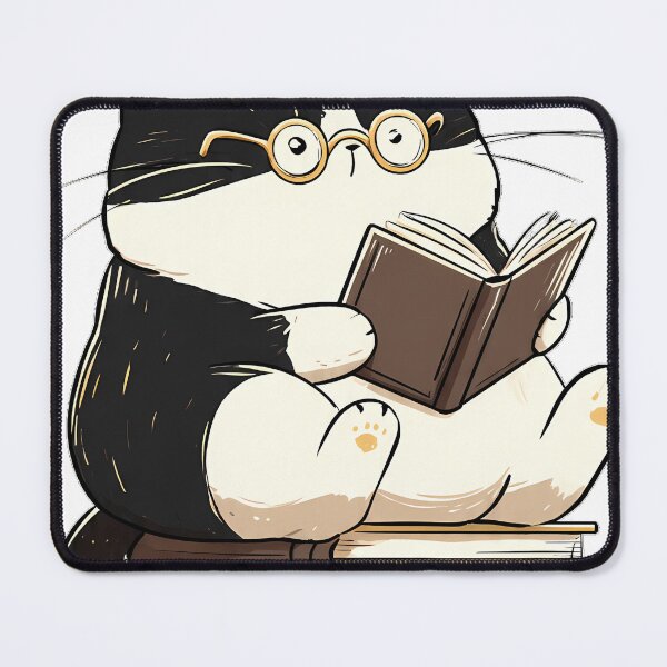 Item preview, Tuxedo Cat Reading Stack designed and sold by pumsquare.
