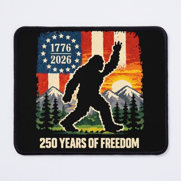 Item preview, Retro Vintage 4th of July Bigfoot American Flag Sasquatch designed and sold by PixelMarrero.
