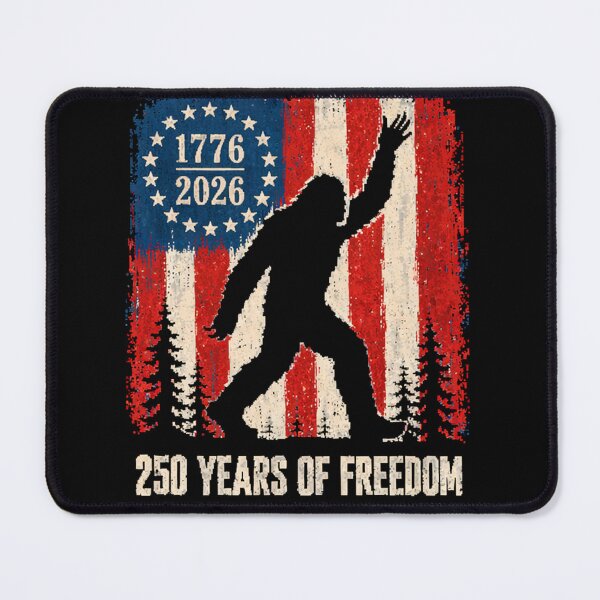 Item preview, Retro Vintage 4th of July Bigfoot American Flag Sasquatch designed and sold by PixelMarrero.
