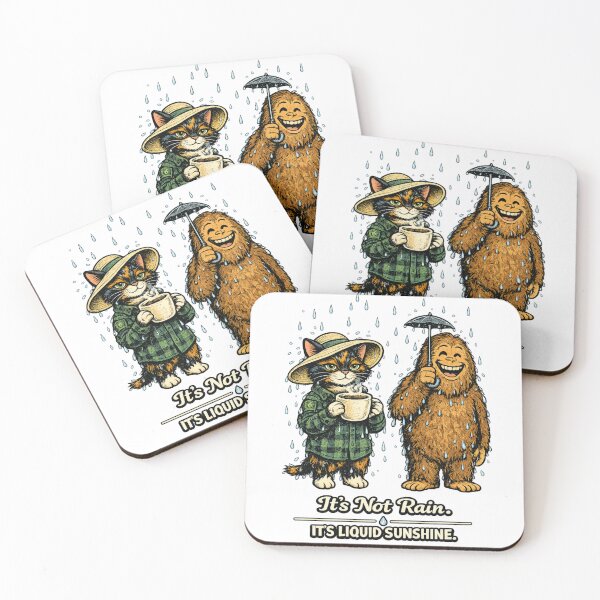 Item preview, Unbothered in Washington — Sasquatch Rain Cat Pacific Northwest Gift designed and sold by Martin's_Design.
