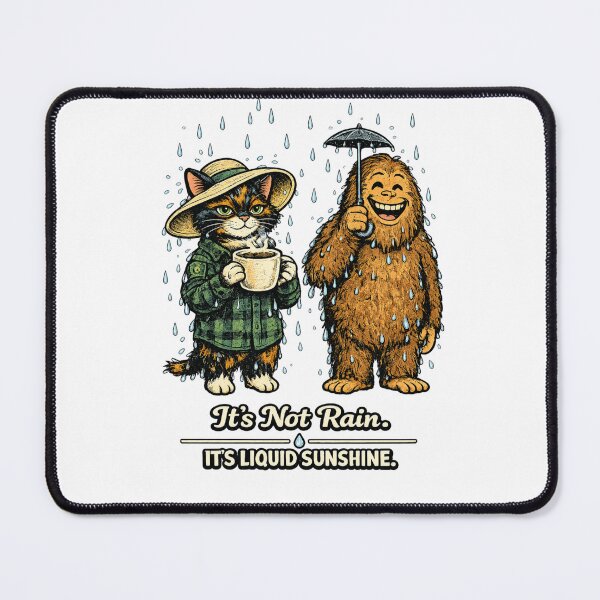 Item preview, Unbothered in Washington — Sasquatch Rain Cat Pacific Northwest Gift designed and sold by Martin's_Design.
