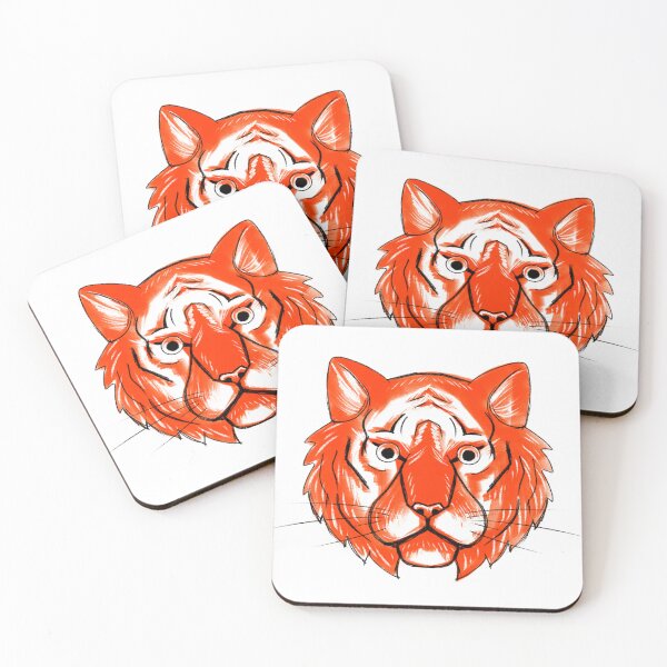 Item preview, Vibrant Orange Tiger Head Illustration designed and sold by Pryhozha.