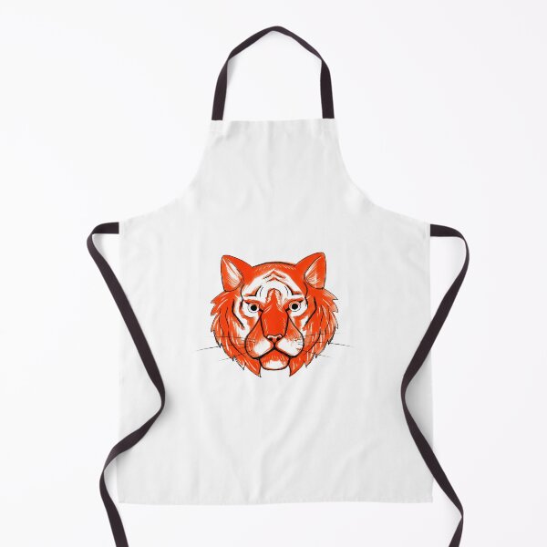 Item preview, Vibrant Orange Tiger Head Illustration designed and sold by Pryhozha.
