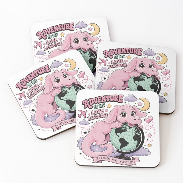 Item preview, Adventure Is My Love Language – Cute Travel Dragon Sticker designed and sold by CrazyAlpaca101.