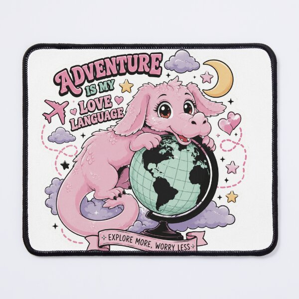 Item preview, Adventure Is My Love Language – Cute Travel Dragon Sticker designed and sold by CrazyAlpaca101.