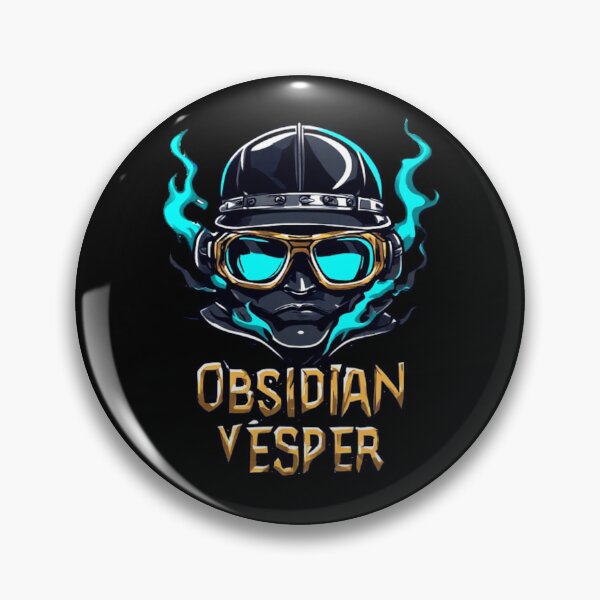 Item preview, Obsidian Vesper Minimal Icon - Premium Enamel Rebel Art_01 designed and sold by Shift-Bloom.