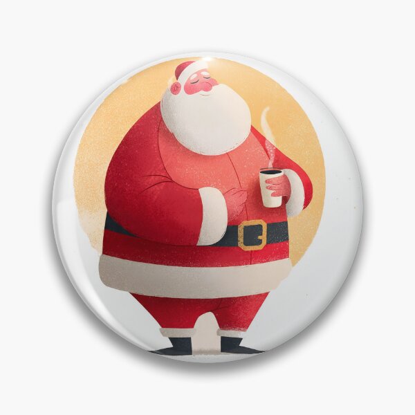 Item preview, Modern Minimalist Santa Claus with Coffee | Cute Geometric Christmas Art | Flat Design Santa Illustration | Funny Holiday Print designed and sold by NeonKawaiiCo.