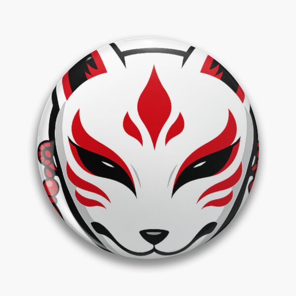 Item preview, Kitsune Spirit Mask Japanese Anime Sticker designed and sold by ZenOtaku Lab.