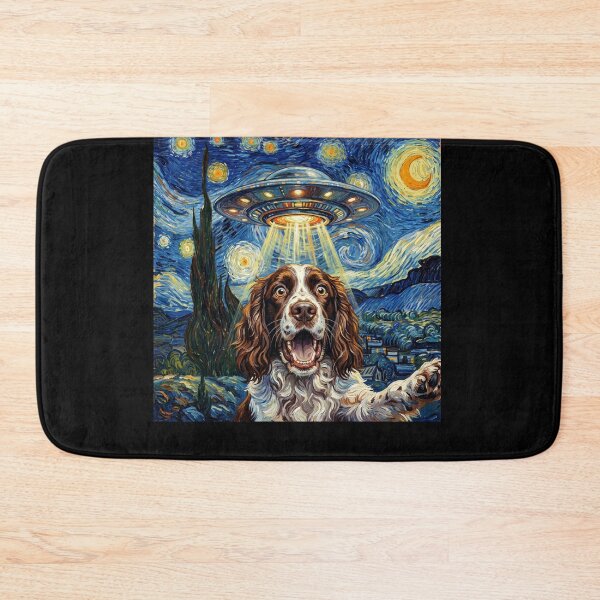 Item preview, English Springer Spaniel Starry Night UFO Van Gogh Art Dog Selfie Lover designed and sold by Kimberley King Art  King Art.