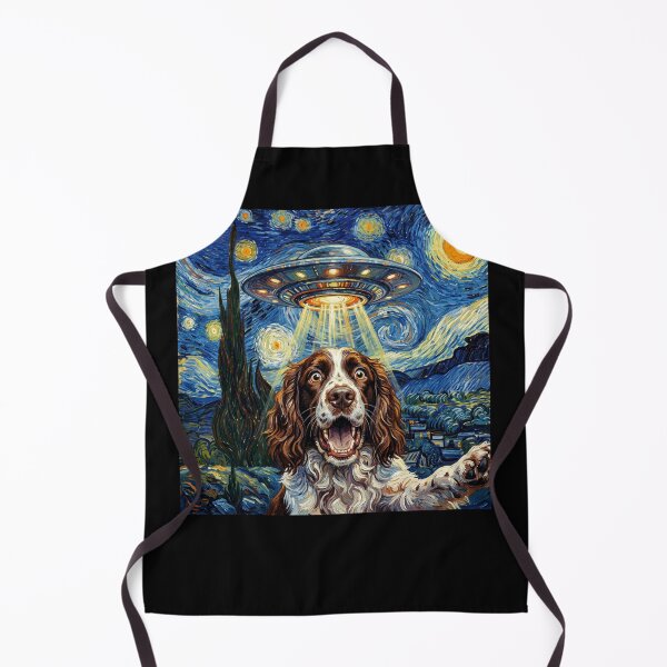 Item preview, English Springer Spaniel Starry Night UFO Van Gogh Art Dog Selfie Lover designed and sold by Kimberley King Art  King Art.