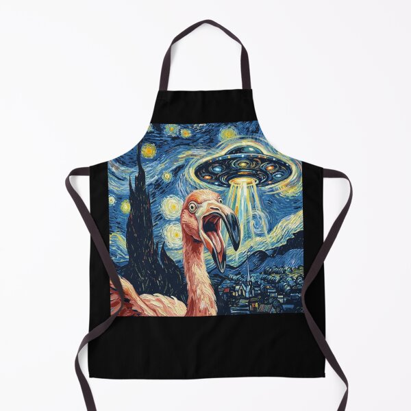 Item preview, Flamingo Starry Night UFO Van Gogh Art Animal Selfie Lover designed and sold by Kimberley King Art King Art.