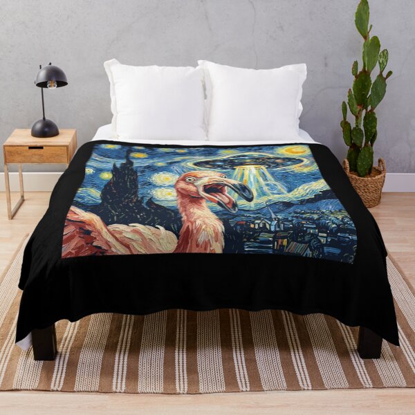 Item preview, Flamingo Starry Night UFO Van Gogh Art Animal Selfie Lover designed and sold by Kimberley King Art King Art.