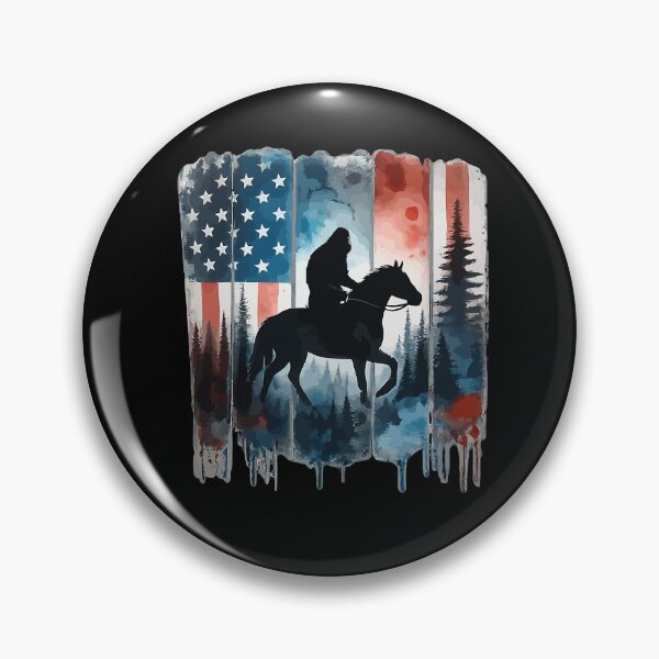 Item preview, Retro Vintage 4th of July Bigfoot American Flag Sasquatch designed and sold by PixelMarrero.