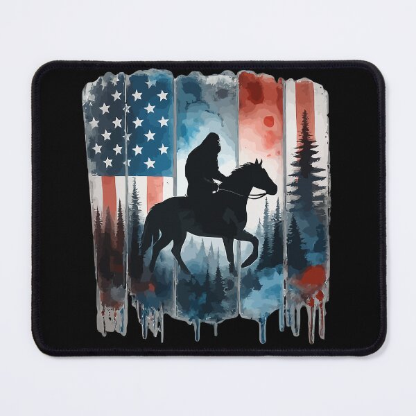 Item preview, Retro Vintage 4th of July Bigfoot American Flag Sasquatch designed and sold by PixelMarrero.