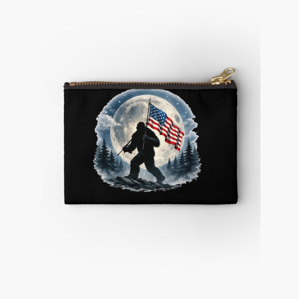 Item preview, Retro Vintage 4th of July Bigfoot American Flag Sasquatch designed and sold by PixelMarrero.