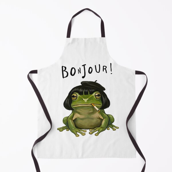 Item preview, Bonjour Frog With Bob Haircut designed and sold by LunaMagicStudio.