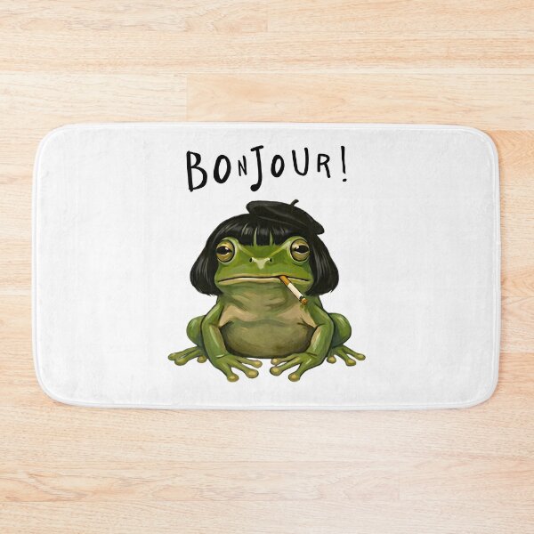Item preview, Bonjour Frog With Bob Haircut designed and sold by LunaMagicStudio.