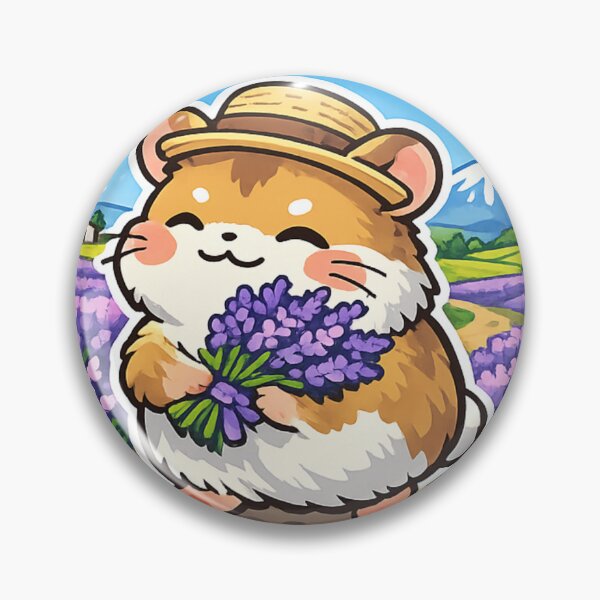 Item preview, Hokkaido Lavender Hamster Sticker – Cute Kawaii Japan Countryside Animal Travel Design designed and sold by kawaii animal store (in Japan).