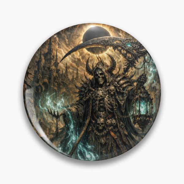Item preview, Skull King Necromancer of the Abyss | Gothic Dark Fantasy Reaper Art designed and sold by DrakariArt.