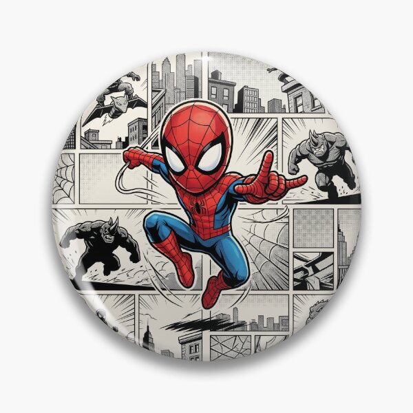 Item preview, Web Hero Comic Panel Chibi Action Fan Art designed and sold by KismetsKawaiiCo.