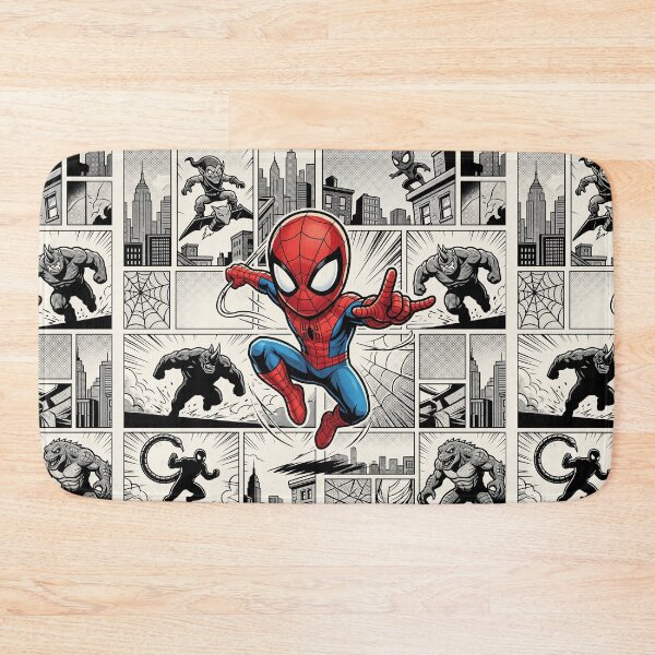 Item preview, Web Hero Comic Panel Chibi Action Fan Art designed and sold by KismetsKawaiiCo.