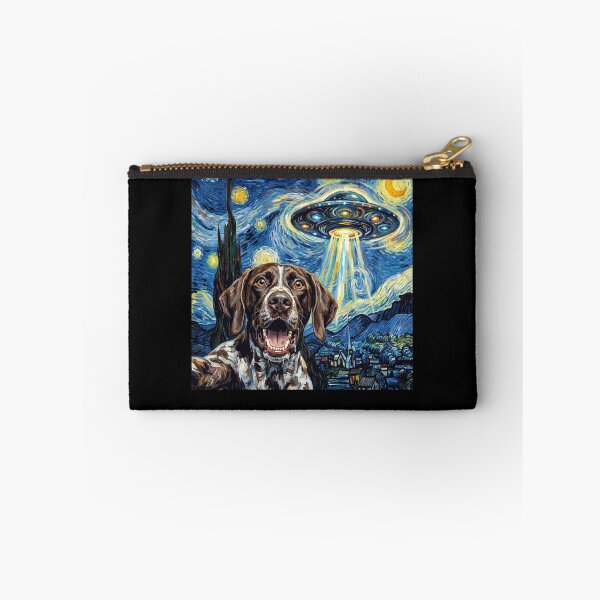 Item preview, German Shorthaired Pointer Starry Night UFO Van Gogh Art Dog Selfie Lover designed and sold by Kimberley King Art  King Art.