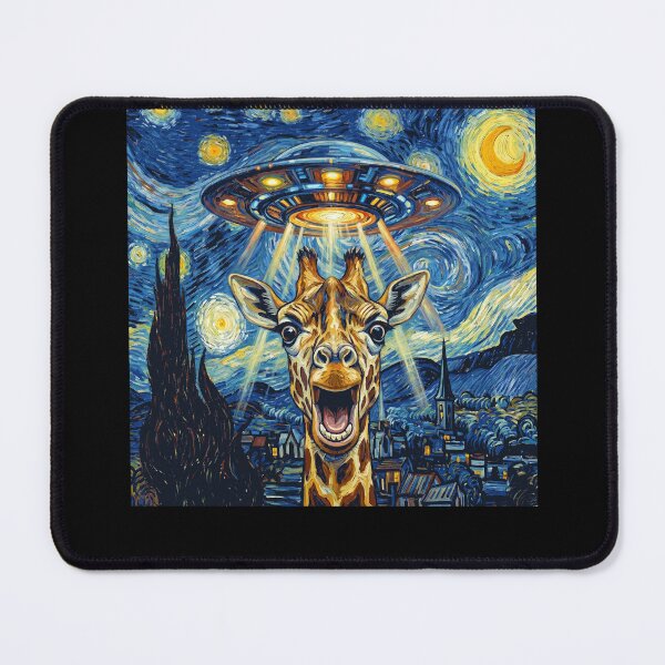 Item preview, Giraffe Starry Night UFO Van Gogh Art Animal Selfie Lover designed and sold by Kimberley King Art  King Art.