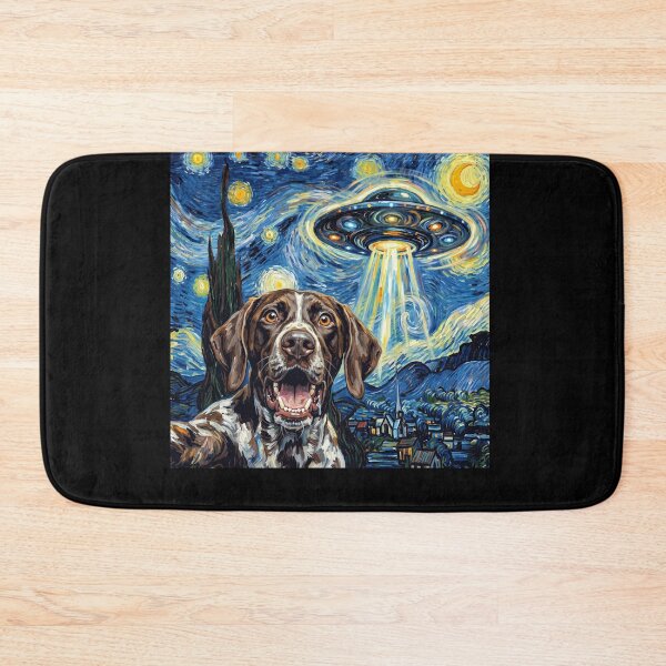 Item preview, German Shorthaired Pointer Starry Night UFO Van Gogh Art Dog Selfie Lover designed and sold by Kimberley King Art  King Art.